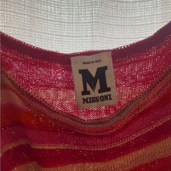 Missoni Pink and Orange Striped Maxi Knit Dress - Picture 6 of 6